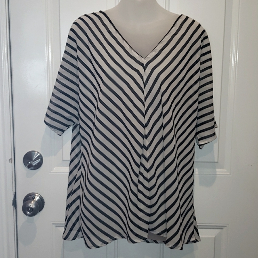 Sheer Sapphire Silhouette top